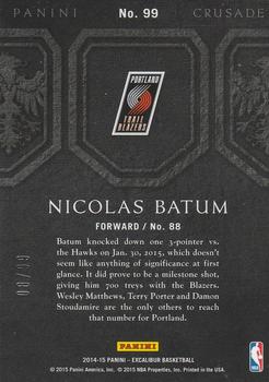 2014-15 Panini Excalibur - Crusade Red #99 Nicolas Batum Back