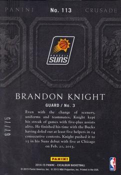 2014-15 Panini Excalibur - Crusade Purple #113 Brandon Knight Back