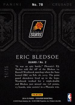 2014-15 Panini Excalibur - Crusade Teal #78 Eric Bledsoe Back