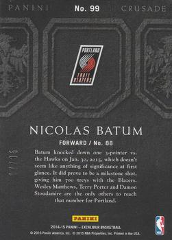 2014-15 Panini Excalibur - Crusade Teal #99 Nicolas Batum Back