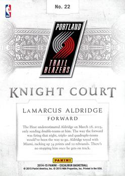 2014-15 Panini Excalibur - Knight Court #22 LaMarcus Aldridge Back