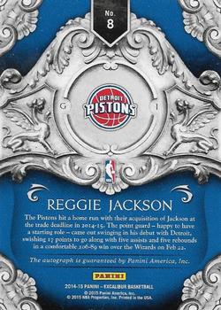 2014-15 Panini Excalibur - Quest #8 Reggie Jackson Back