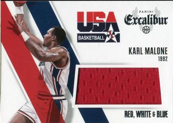 2014-15 Panini Excalibur - Red, White & Blue #14 Karl Malone Front