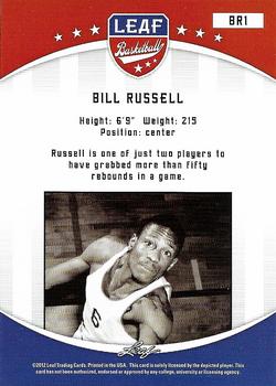2012-13 Leaf Retail #BR1 Bill Russell Back