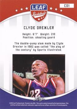 2012-13 Leaf Retail #CD1 Clyde Drexler Back