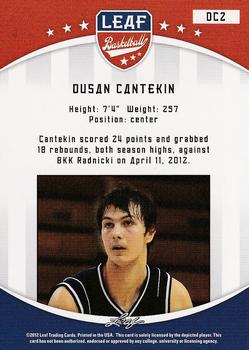2012-13 Leaf Retail #DC2 Dusan Cantekin Back