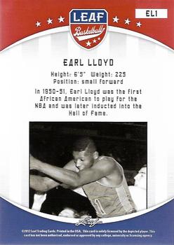 2012-13 Leaf Retail #EL1 Earl Lloyd Back