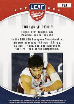 2012-13 Leaf Retail #FA1 Furkan Aldemir Back