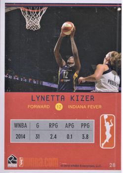 2015 Rittenhouse WNBA #28 Lynetta Kizer Back