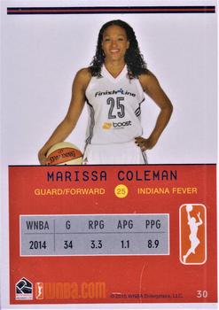 2015 Rittenhouse WNBA #30 Marissa Coleman Back