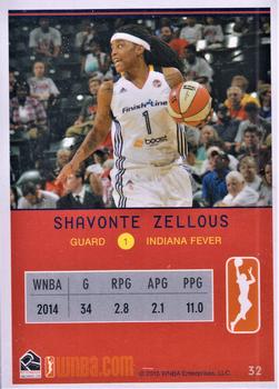 2015 Rittenhouse WNBA #32 Shavonte Zellous Back
