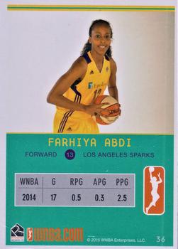 2015 Rittenhouse WNBA #36 Farhiya Abdi Back