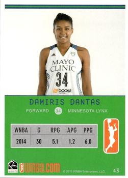 2015 Rittenhouse WNBA #43 Damiris Dantas Back
