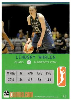 2015 Rittenhouse WNBA #45 Lindsay Whalen Back
