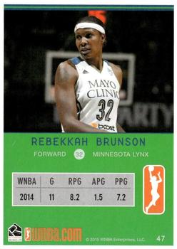 2015 Rittenhouse WNBA #47 Rebekkah Brunson Back