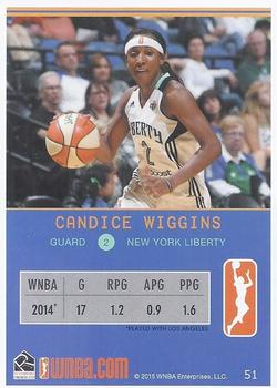 2015 Rittenhouse WNBA #51 Candice Wiggins Back
