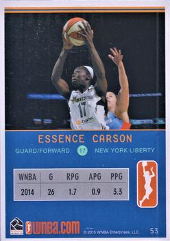 2015 Rittenhouse WNBA #53 Essence Carson Back