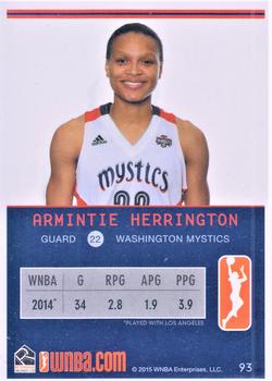 2015 Rittenhouse WNBA #93 Armintie Herrington Back