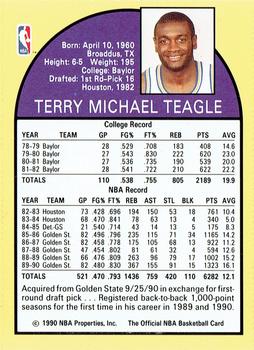 1990 Hoops Team Night Los Angeles Lakers #NNO Terry Teagle Back