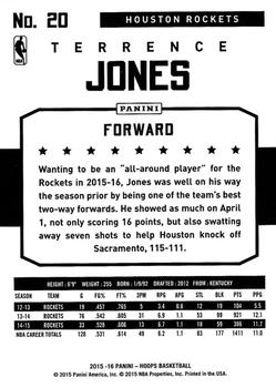 2015-16 Hoops #20 Terrence Jones Back