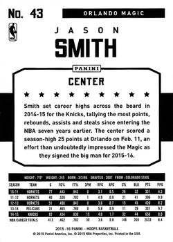 2015-16 Hoops #43 Jason Smith Back