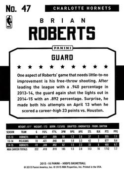 2015-16 Hoops #47 Brian Roberts Back
