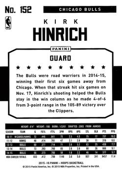 2015-16 Hoops #152 Kirk Hinrich Back