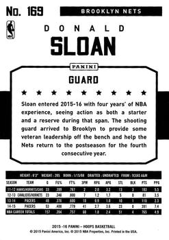 2015-16 Hoops #169 Donald Sloan Back