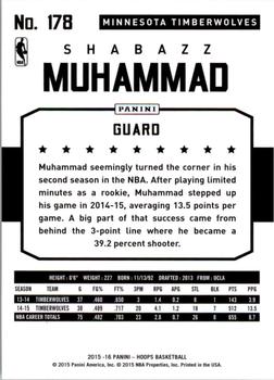 2015-16 Hoops #178 Shabazz Muhammad Back