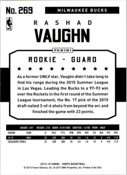 2015-16 Hoops #269 Rashad Vaughn Back