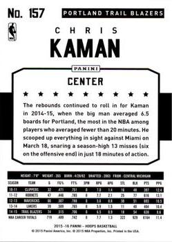 2015-16 Hoops #157 Chris Kaman Back