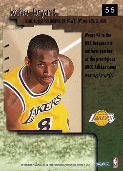 1996 Kenner/SkyBox Starting Lineup Cards Extended Series #55 Kobe Bryant Back
