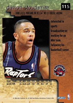 1996 Kenner/SkyBox Starting Lineup Cards Extended Series #115 Damon Stoudamire Back