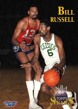 1997 Kenner/Topps Stars Starting Lineup Cards Classic Doubles #40 Bill Russell Front