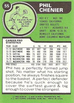 1977-78 Topps - White Backs #55 Phil Chenier Back