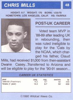 1989-90 Kentucky Wildcats Big Blue Magazine Team of the 80s #48 Chris Mills Back