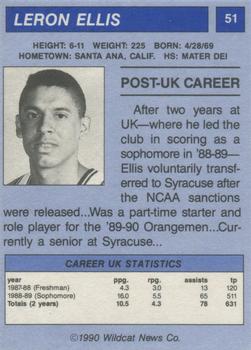 1989-90 Kentucky Wildcats Big Blue Magazine Team of the 80s #51 Leron Ellis Back