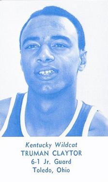 1977-78 Kentucky Wildcats Schedules #NNO Truman Claytor Front