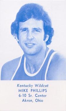 1977-78 Kentucky Wildcats Schedules #NNO Mike Phillips Front