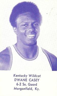 1976-77 Kentucky Wildcats Schedules #NNO Dwane Casey Front