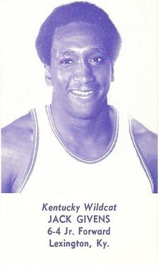 1976-77 Kentucky Wildcats Schedules #NNO Jack Givens Front