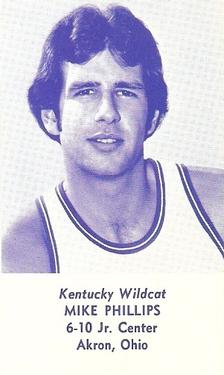 1976-77 Kentucky Wildcats Schedules #NNO Mike Phillips Front