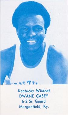 1978-79 Kentucky Wildcats Schedules #NNO Dwane Casey Front
