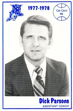 1977-78 Kentucky Wildcats News #8 Dick Parsons Front