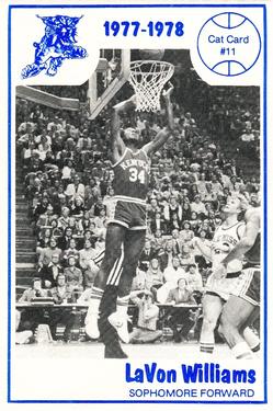 1977-78 Kentucky Wildcats News #11 LaVon Williams Front