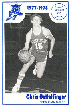 1977-78 Kentucky Wildcats News #12 Chris Gettelfinger Front