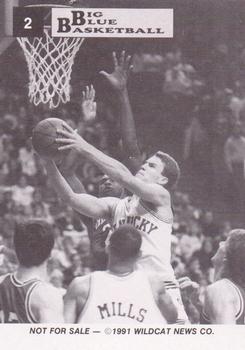 1991-92 Kentucky Wildcats Big Blue Magazine Double #2 Deron Feldhaus Back