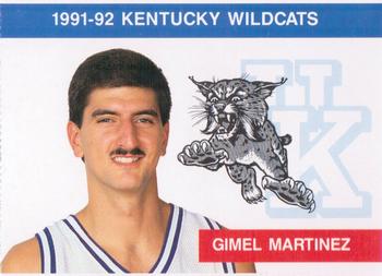 1991-92 Kentucky Wildcats Big Blue Magazine Double #7 Gimel Martinez Front