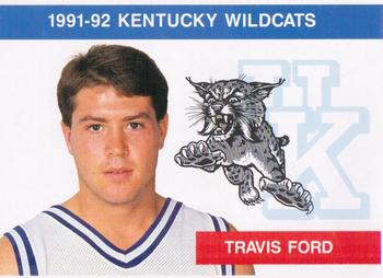 1991-92 Kentucky Wildcats Big Blue Magazine Double #8 Travis Ford Front