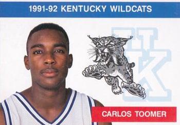1991-92 Kentucky Wildcats Big Blue Magazine Double #11 Carlos Toomer Front